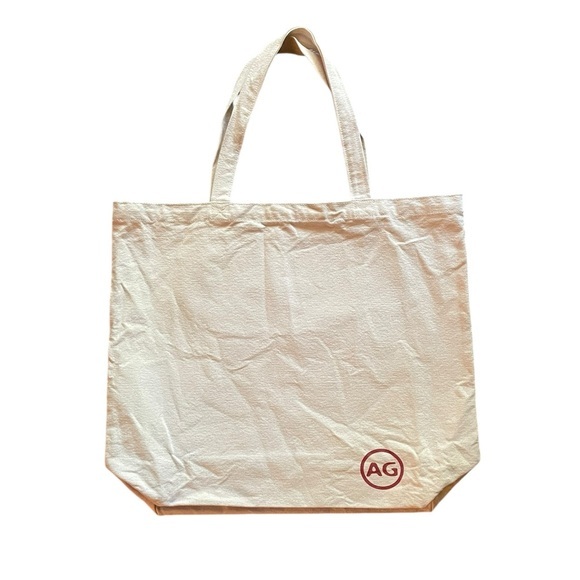 Ag Adriano Goldschmied Cream Canvas Tote Bag - Picture 1 of 6